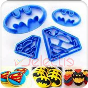 Baking Cookie Cutter Cartoon Characters Boys Gift Super Man Bat Man