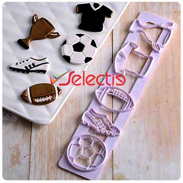 Football Tshirt Jogger Shoe Trophy Cup Game Sports Cookie Cutter