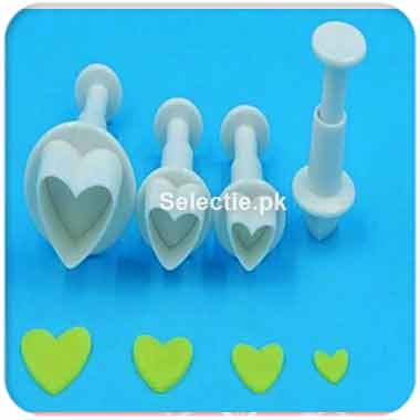 Heart Fondant Icing Paste Selectie Wholesale Supply Store Lahore Plunger Cutter