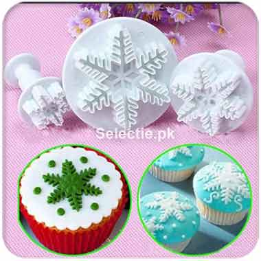 Snowflake Winter Best Fondant Supply Shop Frozen Plunger Cutter