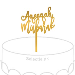 Aqeeqah Mubarak Aqiqah New Born Baby Boy Name Cake Topper