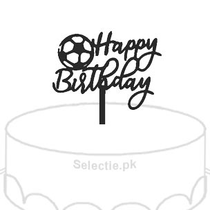 Happy Birthday Football Soccer Cake Topper
