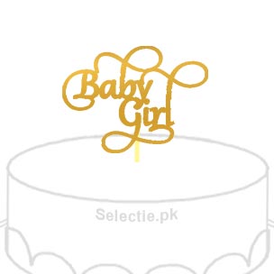 Baby Girl New Born She Cake Topper