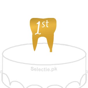 1St First Tooth Cake Topper
