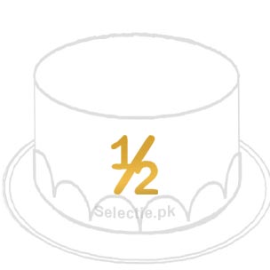 Happy Half Year Birthday Cake Cupcake Topper Plaque Charm
