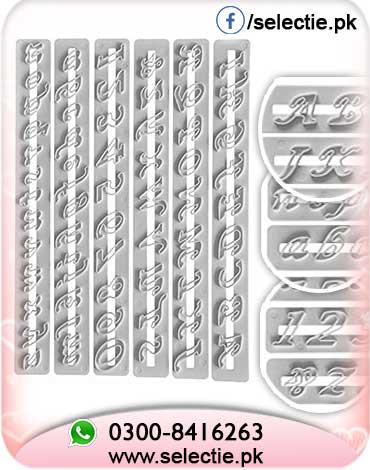Chunky Funky Groovy Alphabet Number Letters Tappit Fondant Cutter
