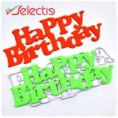 Happy Birthday Easy Banner Large Readymade Cake Decor Cookie Cutter
