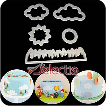 Kids Theme Cake Cloud Sun Grass Star Cutter