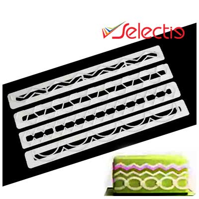 Border Zigzag Hexagon Square Curtain Fall Semi Round Cookie Cutter