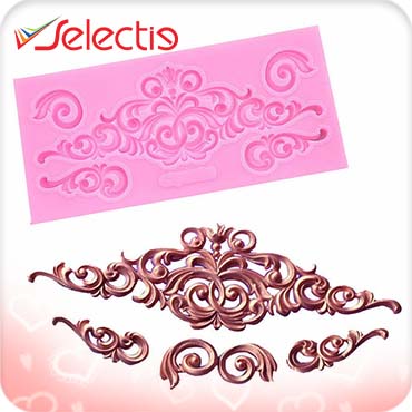 Bas Relief Vintage Wedding Rubber Silicone Mold