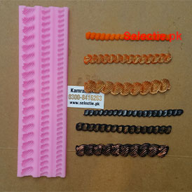 Fancy Twist Rope Border Edge Silicone Molds