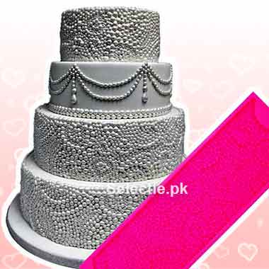 B Wide Swag Pearls Wedding Anniversary Cake Silicone Molds