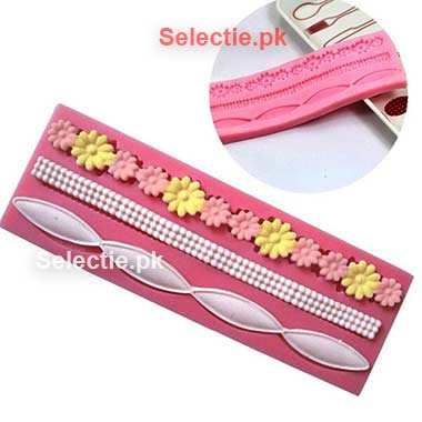 Border Lace Flowers Silicone Molds