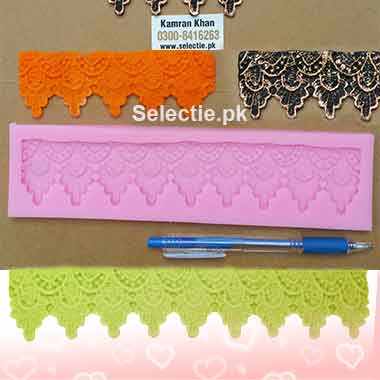 Border Lcae Edge Dupatta Wedding Cake Silicone Molds