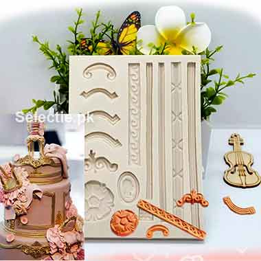 Custom Border Frame Parts Fondant Cake Rubber Silicone Molds
