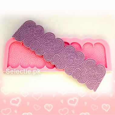Heart Border Wide Fondant Decoration Diy Silicone Molds