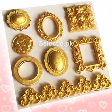 Mini Frames Decor Fondant Silicone Molds