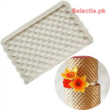 Pearl Lattice Silicone Fondant Wedding Cake Mold