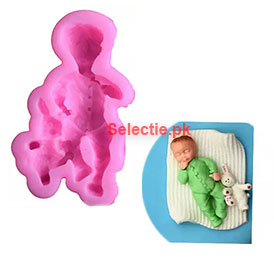Baby Boy New Born Rabbit Bunny Sleeping Silicone Molds