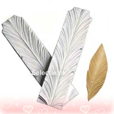 Large Leaf Feather Veined Press 3D Silicone Molds