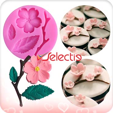 Stem Leaf Flower Bas Silicone Mold