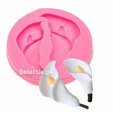 Lilac Calla Lily 3D Rose Flower Chocolate Candy Sugarcraft Cake Silicone Molds