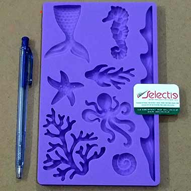 Sea Horse Tail Starfish Octopus Coral Grass Water Wave Shell Silicone Molds