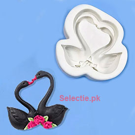 Duck Love Birds Heart Swans Pair Silicone Mold