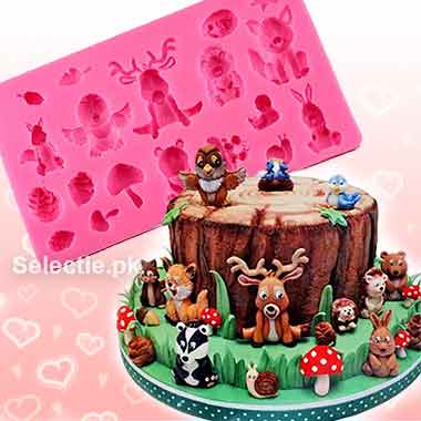 Teaddybear Rabit Owl Jungle Animals Silicone Molds