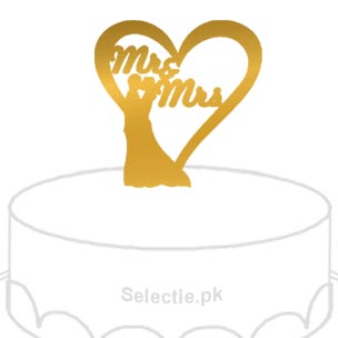 Mr And Mrs Wedding Couple Cake Topper