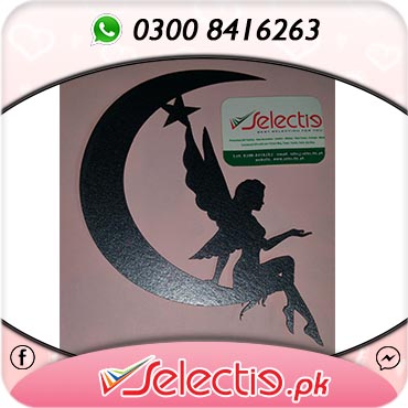 Bride Girl On Moon Cake Topper