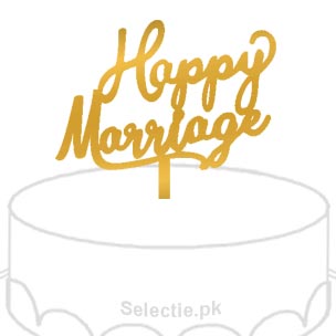 Happy Marriage Shadi Mubarak Cake Topper
