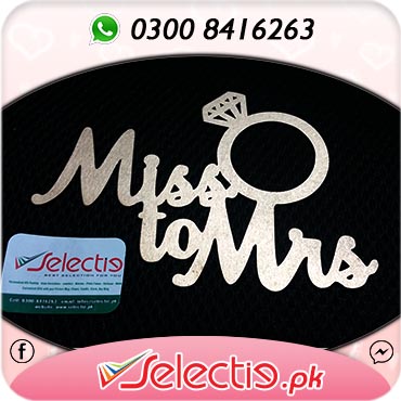 Miss To Mrs Cake Topper