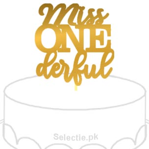 Miss One Derful Wonderrfull Cake Topper
