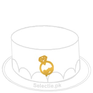 Diamond Ring Hearts Charm Cupcake Cake Topper