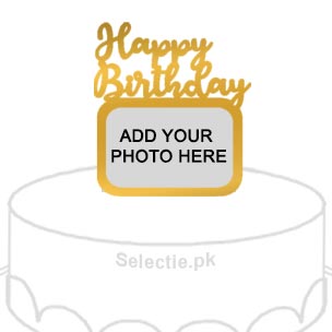 Happy Birthday Photo Frame Large Custom Cake Topper