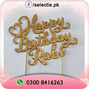 Customized Name Birthday Cake Topper