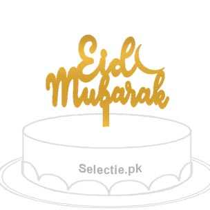 Eid Mubarak Moon Cake Charm Topper