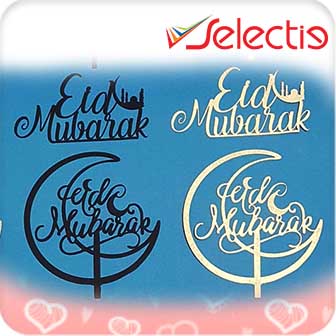 Eid Mubarak Cake Toppers