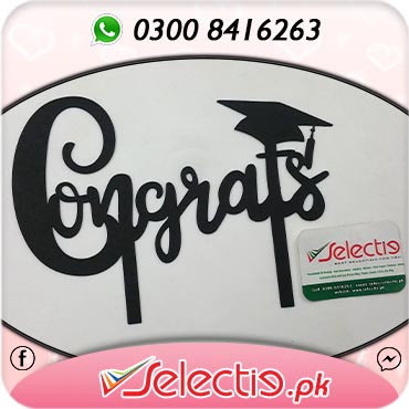 Congrats Graduate Graduation Education Degree Cake Topper