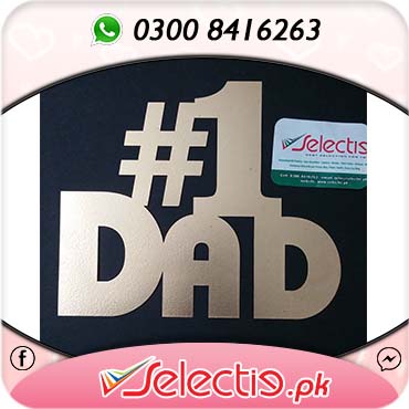 Number One Dad Father Cake Topper Charm